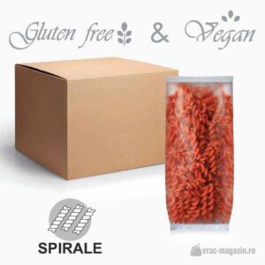 Paste din linte roșie, spirale, VEGAN, GLUTEN FREE – 3kg/bax (15x200g)