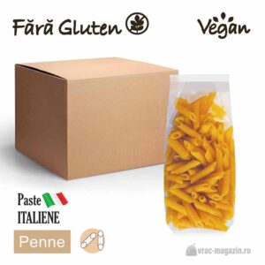 Paste din făină de porumb și orez – Penne, VEGAN, GLUTEN FREE – 2.5kg/bax(10x250g)